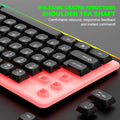 Mechanical Feel Keyboard and Mouse Set, with RGB LED Backlight, USB Wired - 104 Keys - Ideal Choice for Gaming and Office