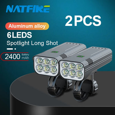 NATFIRE Bike Light USB Rechargeable 3600LM Headlight | SAMAG
