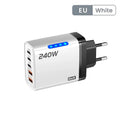 240W USB C PD Fast Charger Quick Charge3.0 Type C USB Phone Charger Fast Charging Adapter For iPhone 16 15 Samsung Xiaomi Huawei