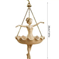 G6KF Porch and Balcony Decors Hanging Planter, Dancer Resin Flower Pot with Three Chain for Small Plant, Indoor Garden Accent