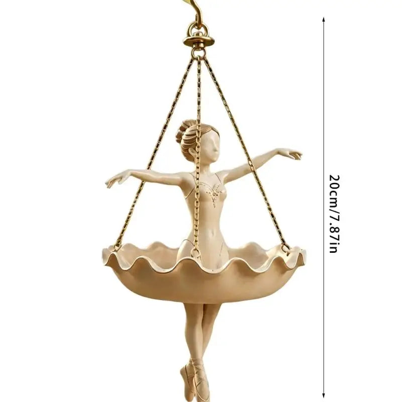 G6KF Porch and Balcony Decors Hanging Planter, Dancer Resin Flower Pot with Three Chain for Small Plant, Indoor Garden Accent