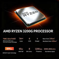 Festinant AMD Gaming CPU Ryzen 3 3200G R3 3200G 3.6GHz Quad-Core 4-Thread 65W AM4 with Radeon Vega 8 Graphics