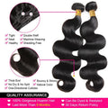 20 30 32 Inch Body Wave Double Weft Human Hair Bundles Remy Hair Extensions Unprocessed Brazilian Hair 1 3 4 Weave Natural Color