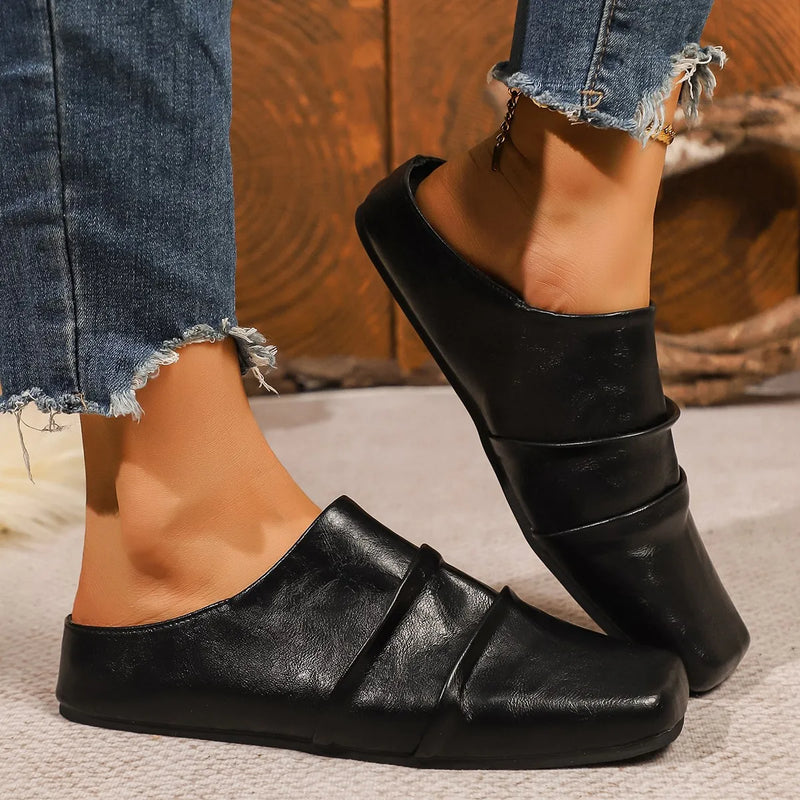 Spring and Autumn Hot Selling Sexy and Elegant Casual Shoes Fashionable New Comfortable Baotou Flat Slippers for Women's
