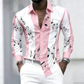 Men's collared shirt with creative musical note print | SAMAG
