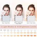 LED Portable Clip-on Selfie Light; Video Conference Lighting, 3 Lighting Modes, Suitable for iPhone Camera Laptop