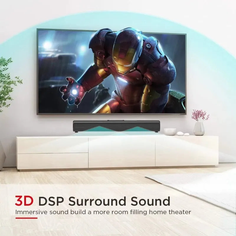 50W High Power Bluetooth Speaker Support HDMI COAX ARC USB Input Playback TV Sound Bar Stereo Home Theater Subwoofer With Remote