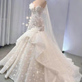 Custom Luxury Mermaid Wedding Dress Elegant 3D Flower - View 2 | SAMAG