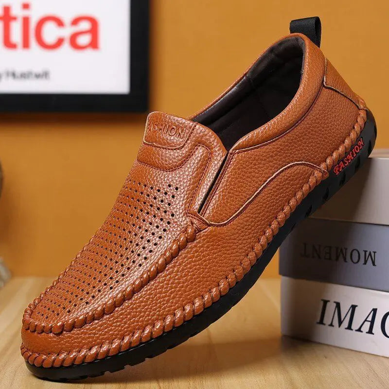Genuine Leather Men's Casual Shoes Classics Business Dress Shoes Moccasins Slip on Loafers Driving Shoes for Men Flat Shoe