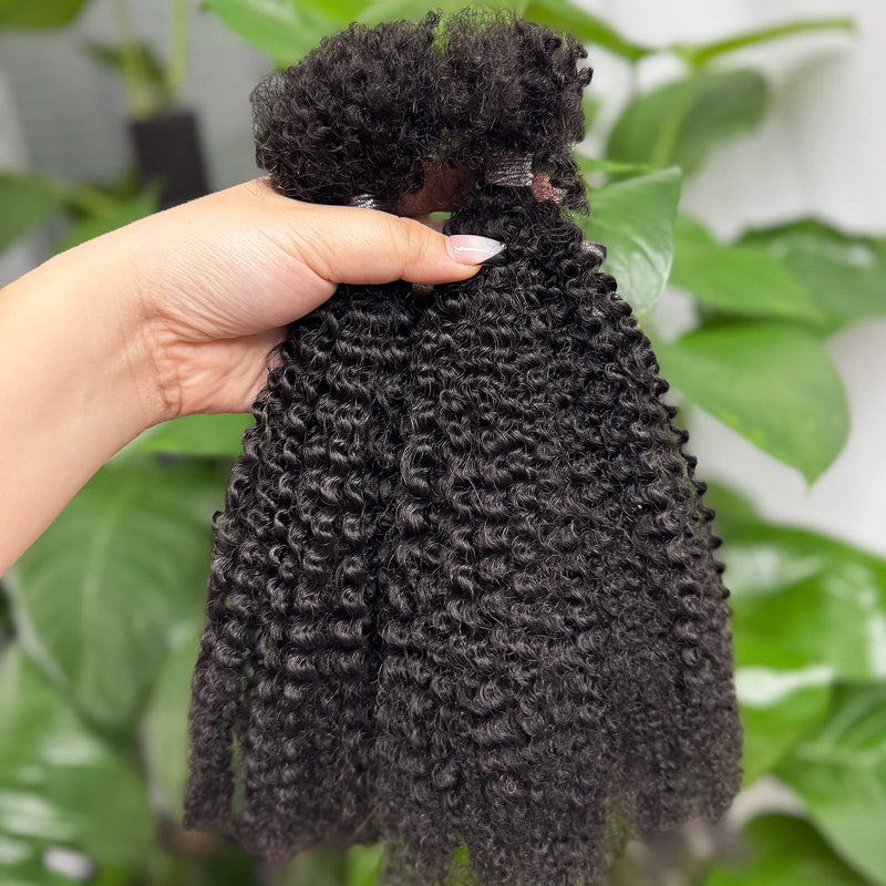 16inch Afro Kinky Bulk Human Hair for Braiding Twist Curly Hair Dreadlock Extensions for Braiding Hair Locs Extensions