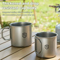 Ultralight Titanium Coating Cup Water Cup Mug Foldable Handle Outdoor Portable Camping Picnic Beaker Coffee Cup Kitchen