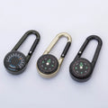 Durable Zinc Alloy Dual-Sided Compass&Thermometer Keychain|Portable Quick-Hang Outdoor Guide for Camping,Hiking,Beach