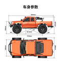 Hyper Go H8E 1 8 Brushless Electric 4Wd Rc Climbing Off Road Truck Differential Lock High Low Speed Pc Body Upgraded Nylon Axle