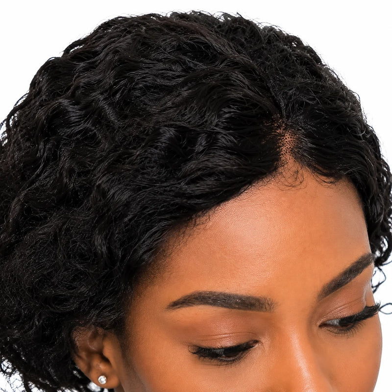 TIMOPOL Short Deep Wave Pixie Cut Lace Front Human Hair Wig HD Transparent Lace  Pre Plucked Hairline Short Curly Bob Wigs