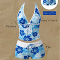 Women Bikinis Set Vintage Striped Floral Tankini Swimsuit | SAMAG