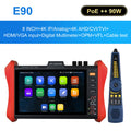 WANGLU 8 inch Monitor POE++ 90W SFP 4K H.265 IP 8MP AHD/TVI/CVI CCTV Camera Testing Tool HDMI VGA input Cable Tester E88/E89/E90