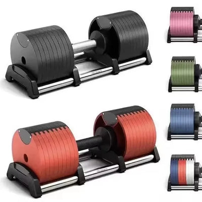 Portable 40kg Cast Iron Adjustable Dumbbells Set for Home | SAMAG