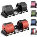 Portable 40kg Cast Iron Adjustable Dumbbells Set for Home | SAMAG