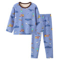 2-piece Autumn And Winter Children's Plush Thick Warm Home Underwear Set For Boys And Girls Fun And Cute Tops Comfortable Pants