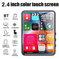 New MP3 Player Bluetooth 5.2 Music Player Built-in Speaker 2.4 Inch Screen Sport Walkman Video Player Support FM E-book Recorder