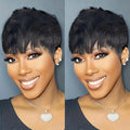 Pixie Cut Full Machine Made Perruques Cheveux Humains Wig Short Bob Wig For Black Women Brazilian Remy Cheap Glueless Wigs