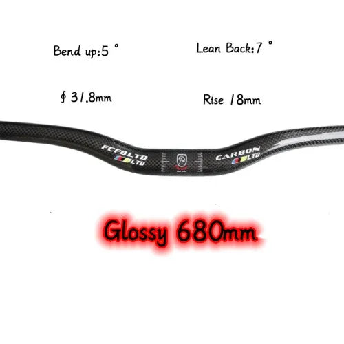 Carbon handlebar MTB Flat Or Rise 31.8*380 - 760mm matte - View 8 | SAMAG