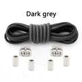 Oval Elastic Shoelace Metal Buckle Laces Unisex Quick-On/Off Shoelaces for Sneakers and Boots 1Pair/2Pair