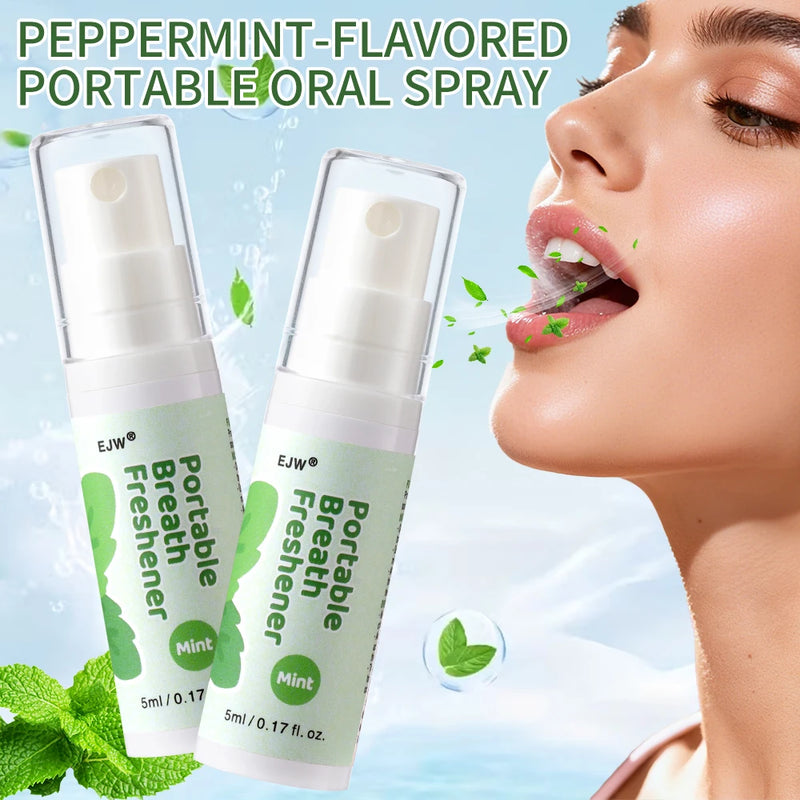 Oral Spray for Bad Dreath Portable Alcohol-Free Mist with Clean Mint Flavor Peach flavor Grape flavor | Instant Fresh Breath