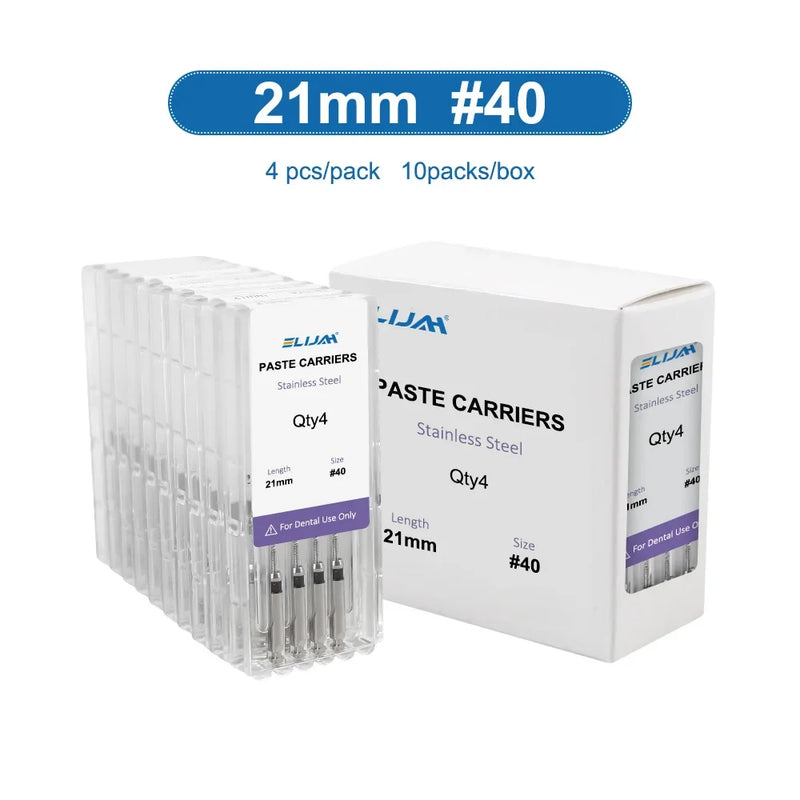 40Pcs Dental Rotary Paste Carriers Lentulo 25mm #25-40 Dental Stainless Steel Endodontics Root Canal Files Dentistry Instruments