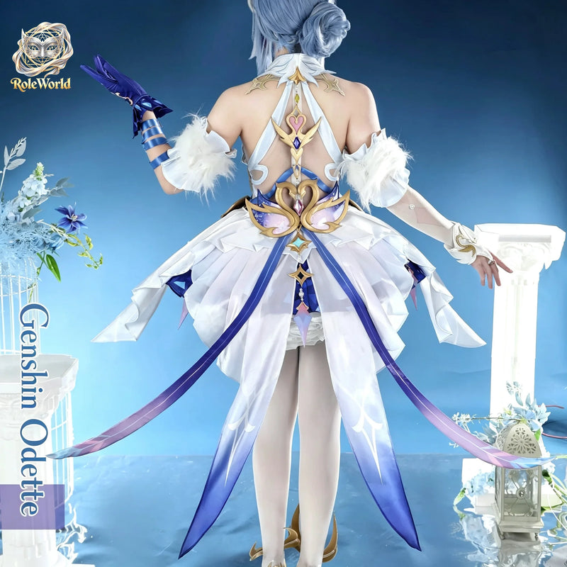 New Arrival Genshin Impact Snezhnaya Odette Cos Women Winter Outfit Halloween Carnival Comic Con Advance Payment Pre-sale