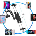 Kitchen Cabinet Tablet Mount Stand for 4-13'' Tablet & Phone Holder Stand Metal Tablets Cellphone Clamp Holder for IPad Air Pro