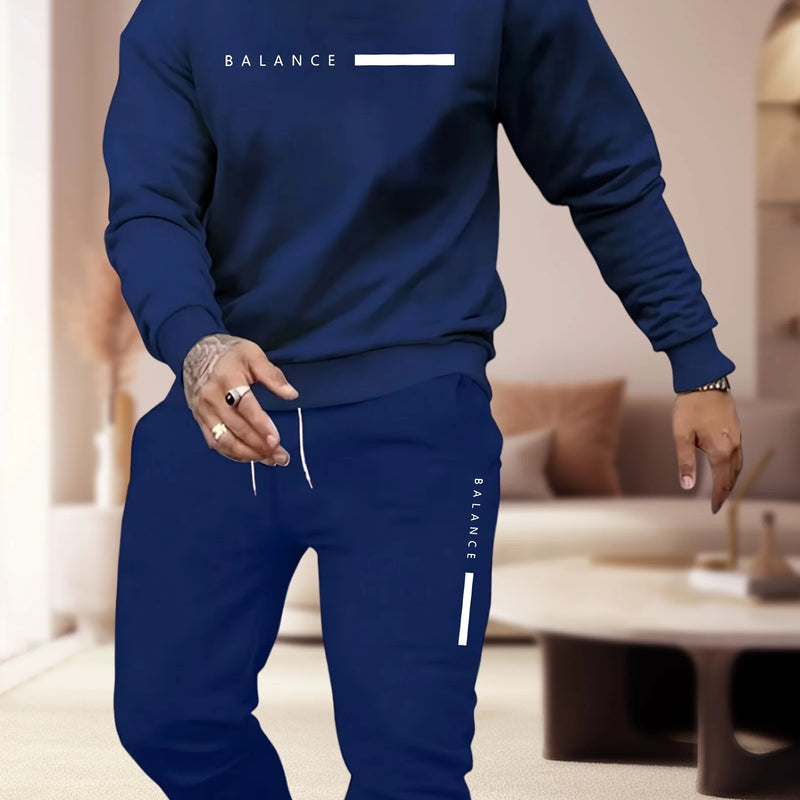 The new men's hoodie set for Spring and Autumn is a comfortable and soft streetwear collection with letter - View 5 | SAMAG