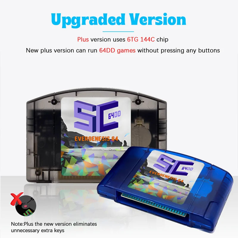 New SC64 Open Source N64 800 in 1 Game Cartridge For N64 Game Card free 16GB Card Compatibility Support 64DD Games
