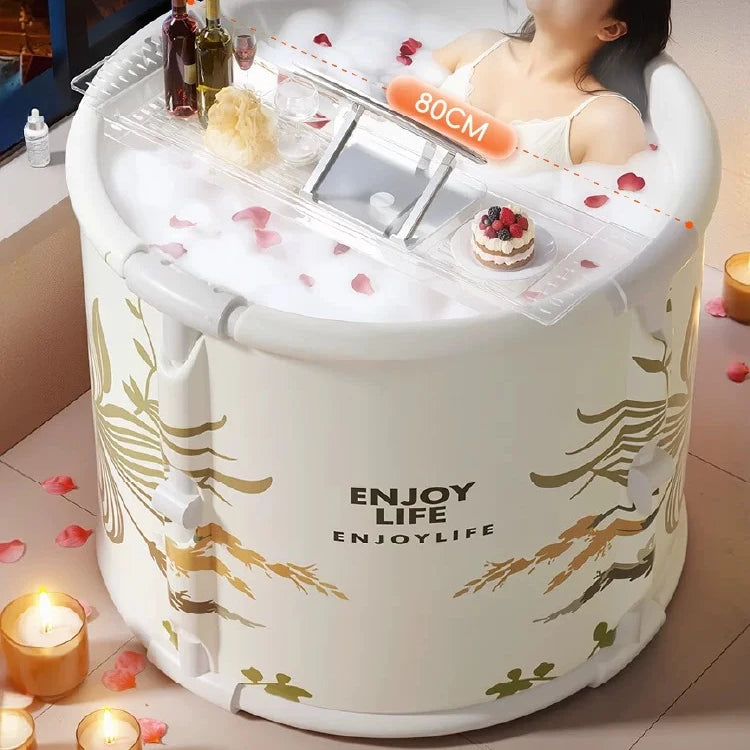 Spa Clearance Bath Tub Free Standing Lazy Soaking Portable Bath Tub Adults Hot Above Ground Badewanne Klappbar Spa Supplies