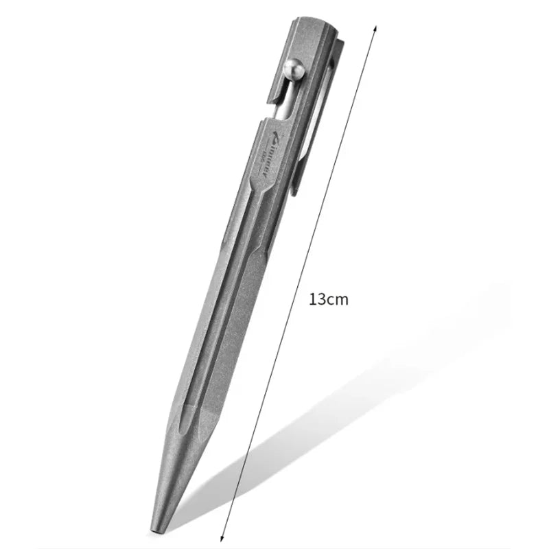 TC4 Titanium Alloy Bolt Type Tactical Pen Multi-functional Self-defense Break Windows Pen Camping Signature Pen For Women's Man