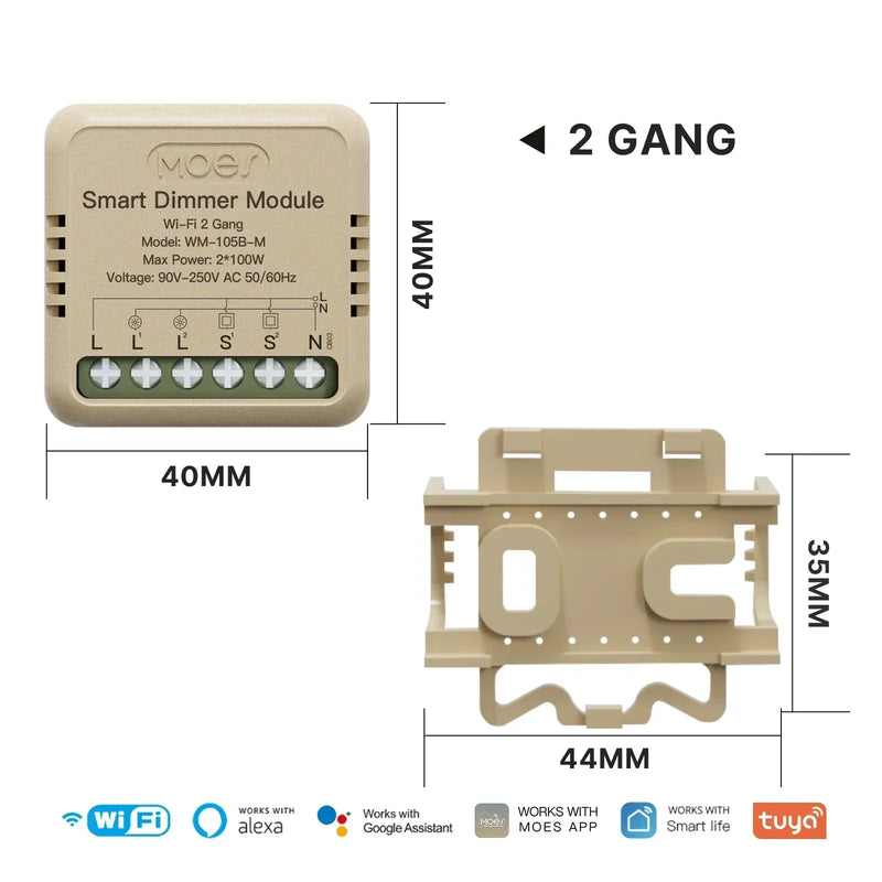 MOES Tuya Smart ZigBee WiFi Switch Module Dimmer Curtain Switch Smart Life App Remote Control Alexa Google Home Voice Control