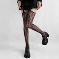 2025 New Sexy Lace Garter Belt Stocking Floral Pattern Thigh Highs Y2K Over Knee Sock Mesh Pantyhose for Women Lingerie Leggings