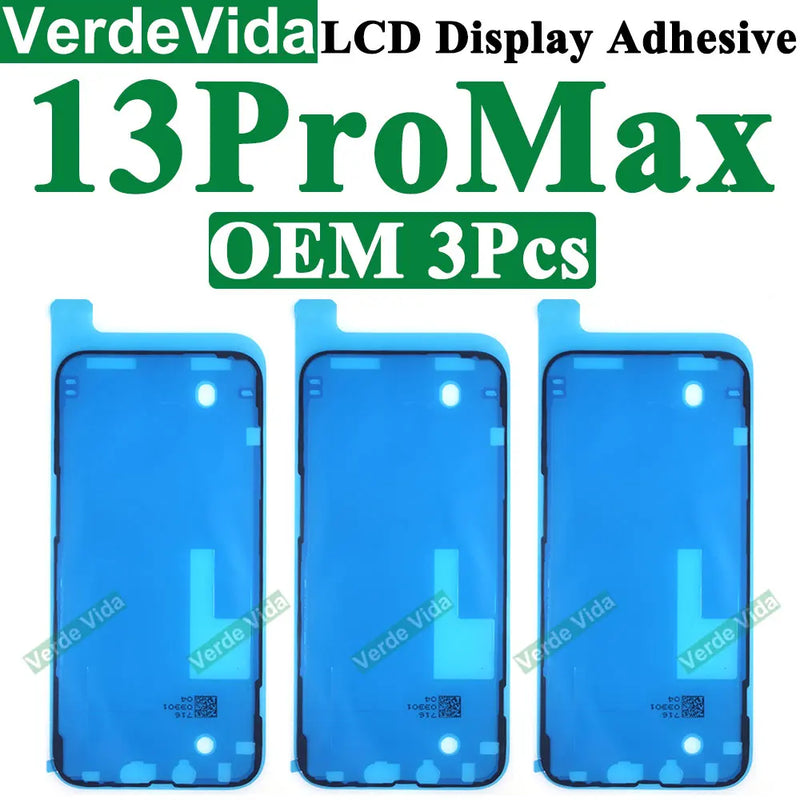 VerdeVida 3pcs OEM Screen Display Adhesive for iPhone 13 Pro Max 11 12 13 14 15 Plus XS X LCD Waterproof Glue Sticker Frame Seal