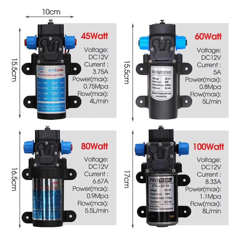 0.7MM Brass Nozzle 60W Self-Priming Pump Timing Misting Spray Kit for Garden Plants Farm Automatic Atomization Cooling System