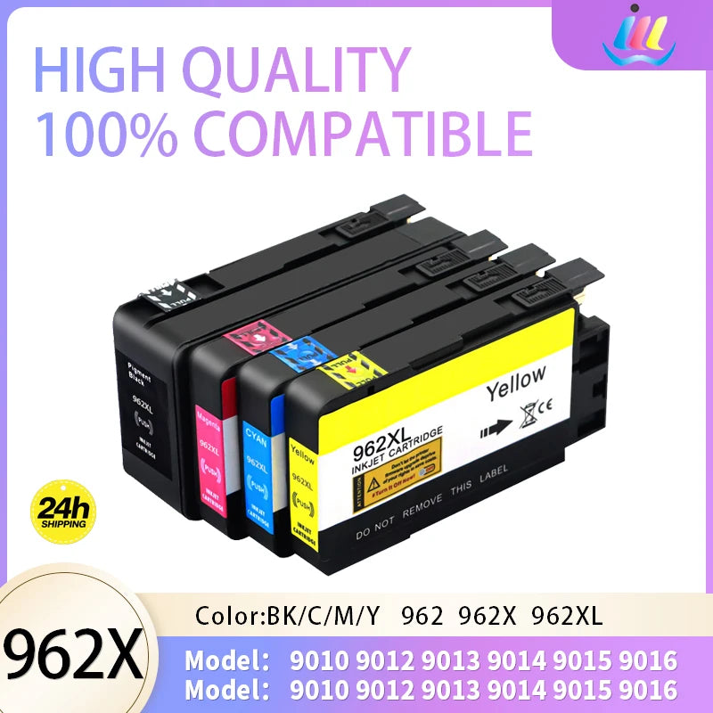 962 962XL Ink Cartridge For HP OfficeJet Pro 9010 9012 9013 9014 9015 Printers With High Quality Pigment Ink And Chip