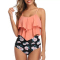 Swimwear Ruffles Women Suits Two Piece Sets Printed | SAMAG