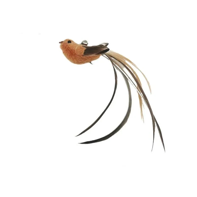 Cat toys cat self-sexy feather suction cup teasing cat stick with bell bird replacement head resistant to bite pet cat dog toys