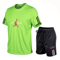 Men's Casual Sports Two - Piece Set, Fashionable Printed Short - Sleeved and Running - View 3 | SAMAG