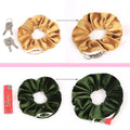 Portable Hidden Safe Sight Secret Hair Tie Storage Case Scrunchie With Zipper Hide Key Cash Jewelry For - View 3 | SAMAG