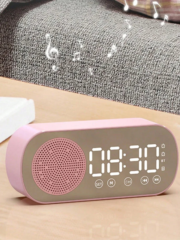 Digital Alarm Clock Wireless Bluetooth Speaker Multi-functional Subwoofer Clock Vertical Mini AI Smart Alarm Clock Music Player