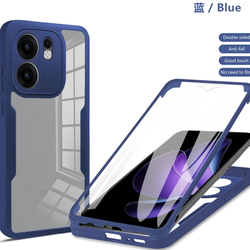 Full Body Protection Shockproof Case for OPPO Reno 13F 13FS 5G Reno 14 Pro Reno15 Protective Cover Clear Fundas Coque Capa
