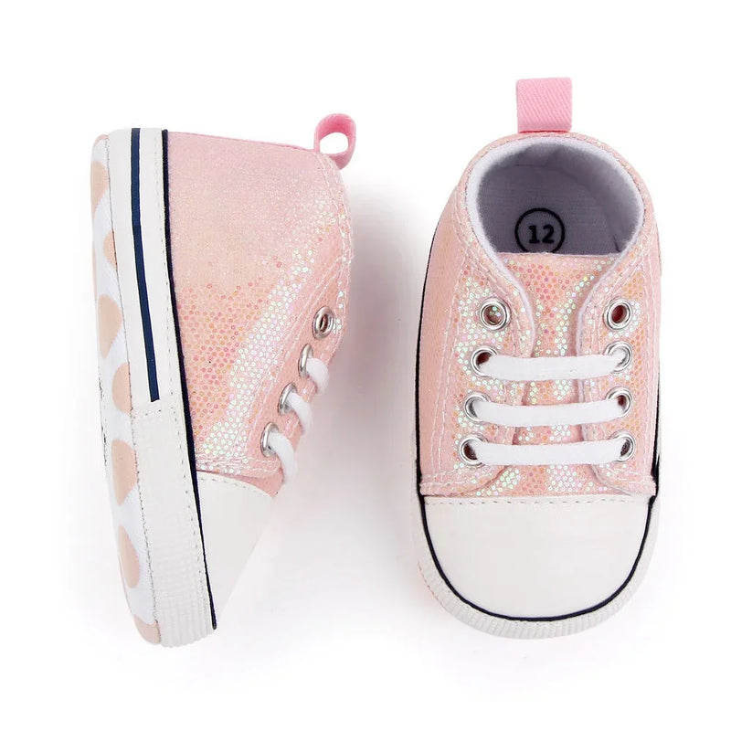 Print Canvas Baby Sports Sneakers For Newborn Baby Boys Girls First Walkers Shoes Infant Toddler Soft Sole Baby Shoes