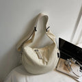 New Women Texture and Versatile Hobo Bags Large Capacity Crossbody Bags Fashion Casual Simple Storage Bags for College Students