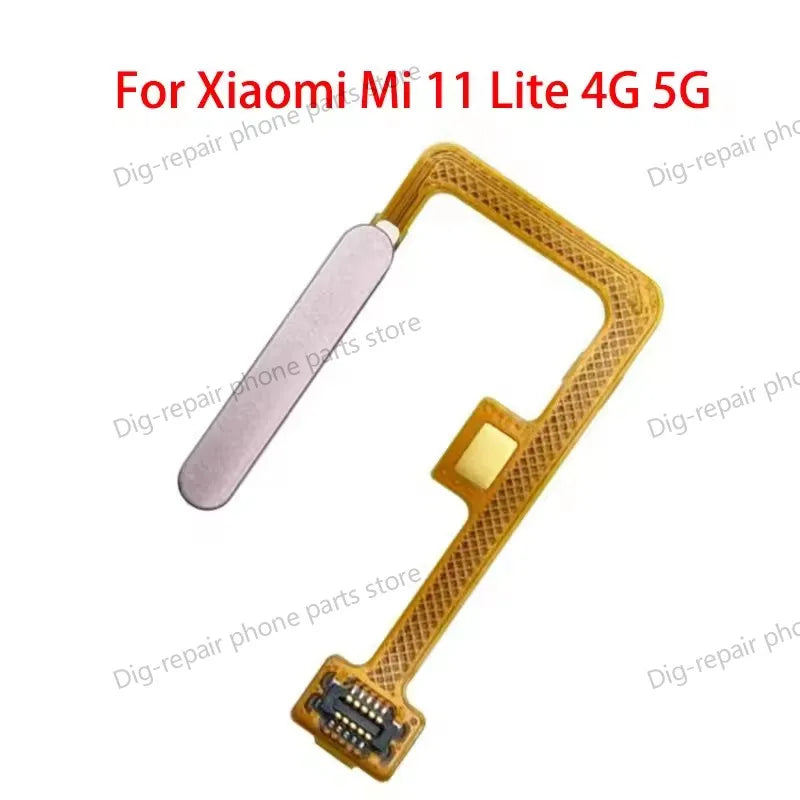 Original Fingerprint Sensor For Xiaomi Mi 11 Lite 5g 4g  Home Return Key Menu Power On Off Button Flex Ribbon Cable