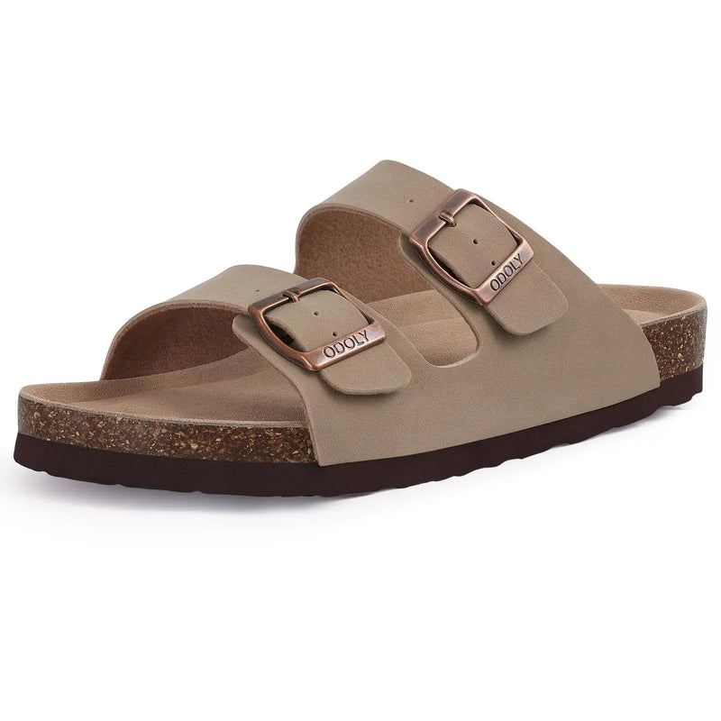 Evshine Women's Fashion Cork Clogs Sandals with Arch Support Lady Retro Mules Men Retro Potato Shoes Cork Footbed House Slippers